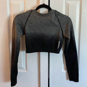 SOLD • Gymshark Adapt Ombré Seamless Long Sleeve Crop Top